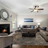 BURNISHED CHARM | FT 8' X 10' | TRADITIONAL RUGS | GREY-RUST COLOR