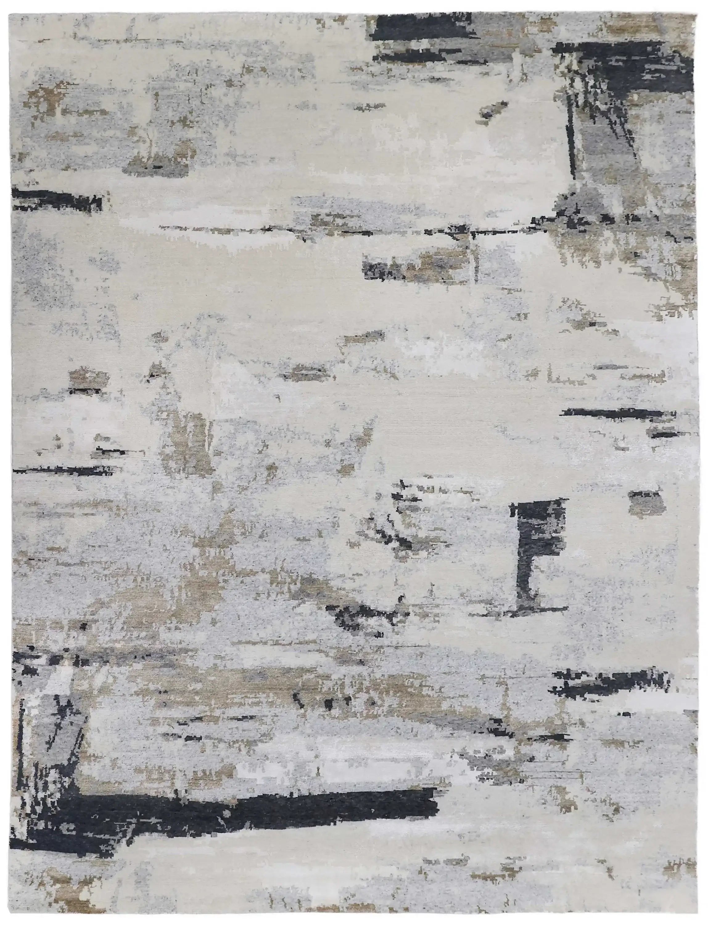 SHADOWED SANDS | FT 6' X 9' | FT 8' X 10' | MODERN RUGS | IVORY CHARCOL COLOR - Luxurify