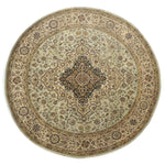 ROYAL MARQUETRY | FT 8'0 ROUND | TRADITIONAL RUGS | LT. GREEN/IVORY COLOR - Luxurify