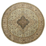 ROYAL MARQUETRY | FT 8'0 ROUND | TRADITIONAL RUGS | LT. GREEN/IVORY COLOR - Luxurify