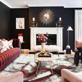 MN-001 | FT 2' X 5' | FT 3' X 5' | FT 4' X 6' | FT 5' X 7' | FT 6' X 9' | MODERN RUGS |BURGUNDY/WALNUT - Luxurify