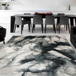 MN-001 | FT 2' X 5' | FT 3' X 5' | FT 4' X 6' | FT 5' X 7' | FT 6' X 9' | MODERN RUGS | COBALT/WALNUT - Luxurify