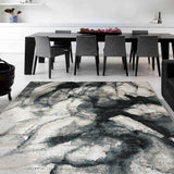 MN-001 | FT 2' X 5' | FT 3' X 5' | FT 4' X 6' | FT 5' X 7' | FT 6' X 9' | MODERN RUGS | COBALT/WALNUT - Luxurify