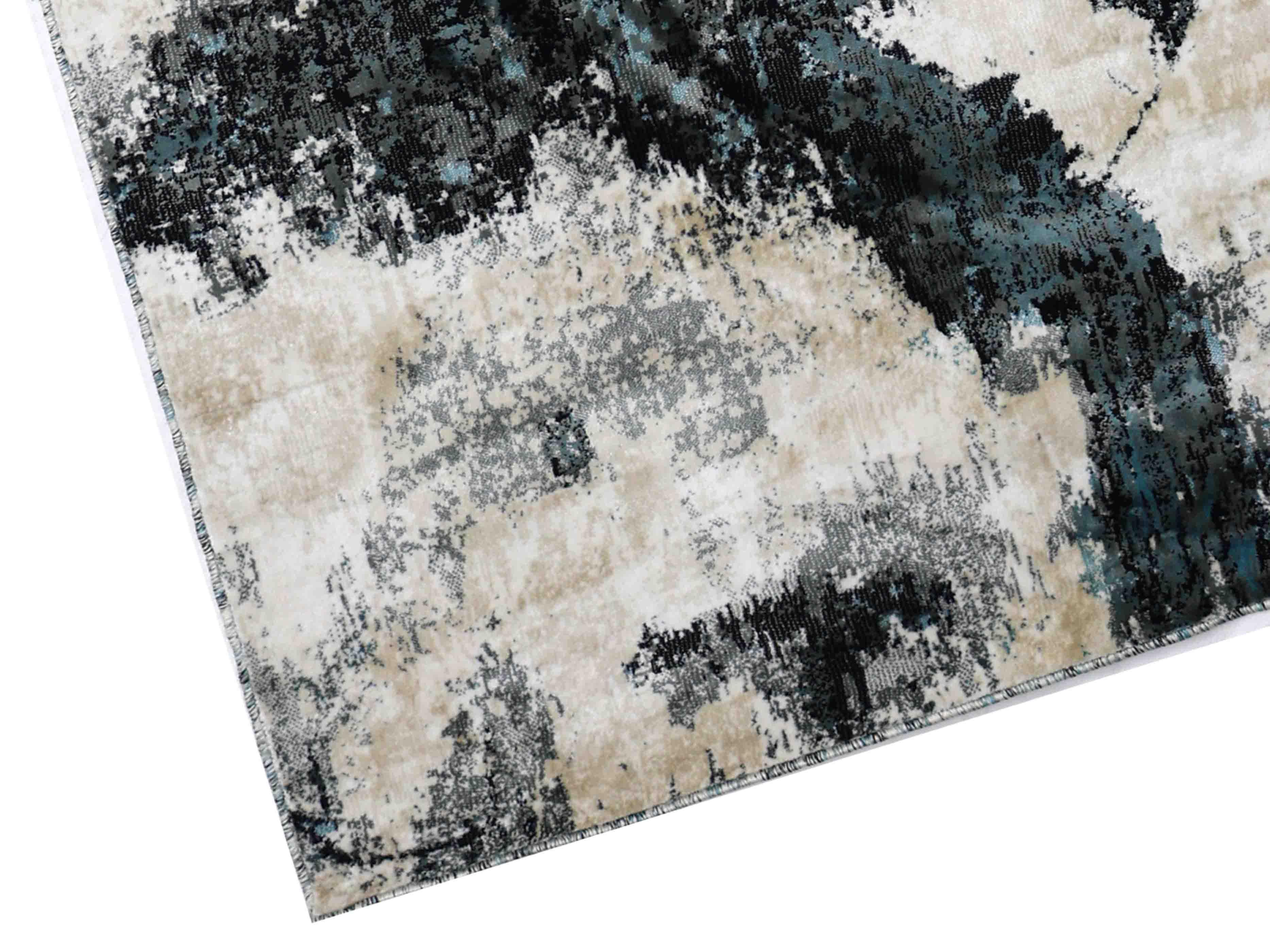 MN-007 | FT 2' X 5' | FT 3' X 5' | FT 4' X 6' | FT 5' X 7' | FT 6' X 9' | MODERN RUGS | AZURE/GREY - Luxurify