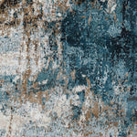 MN-007 | FT 2' X 5' | FT 3' X 5' | FT 4' X 6' | FT 5' X 7' | FT 6' X 9' | MODERN RUGS | CERULEAN/RUST - Luxurify