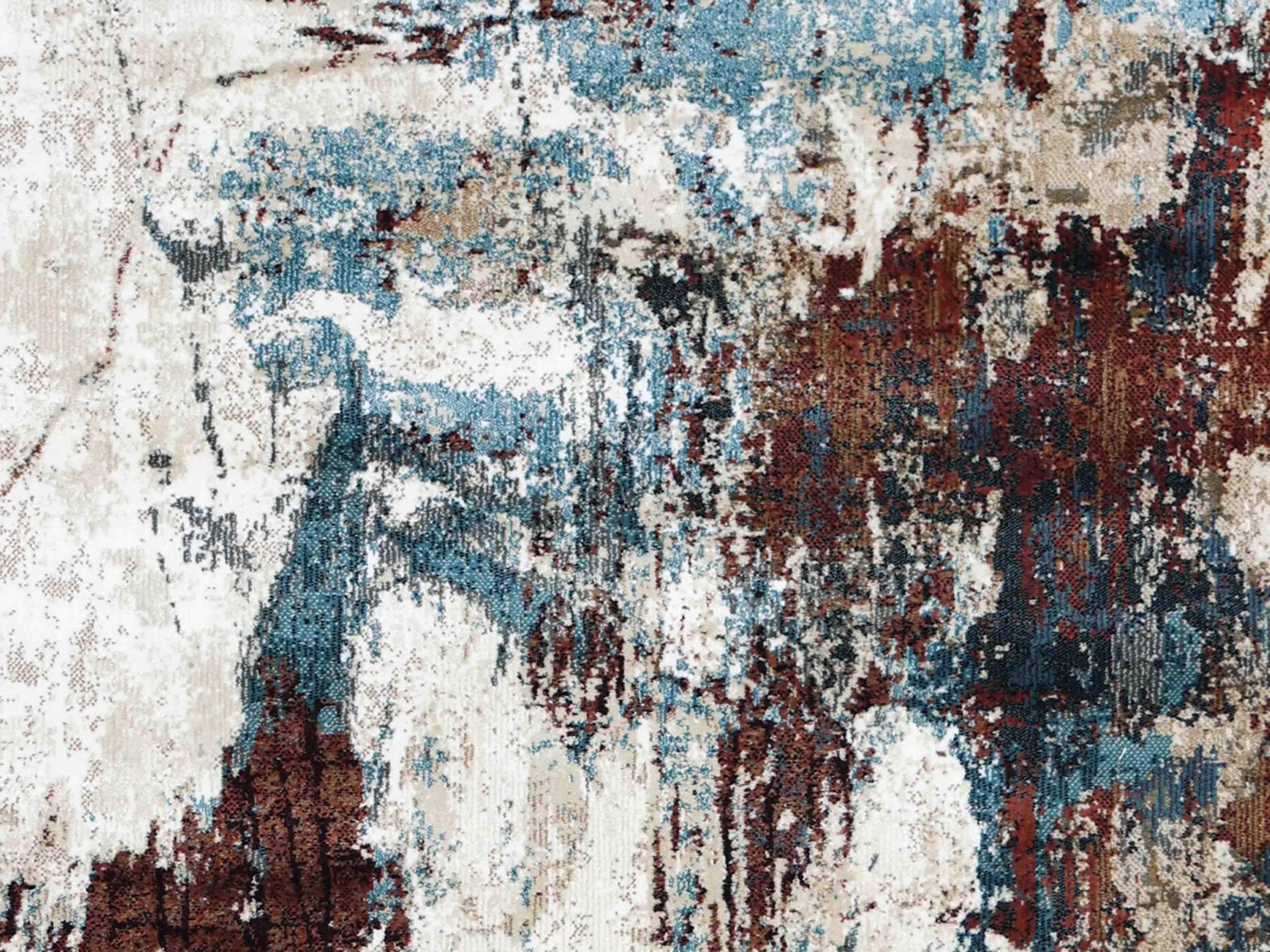 MN-007 | FT 2' X 5' | FT 3' X 5' | FT 4' X 6' | FT 5' X 7' | FT 6' X 9' | MODERN RUGS | ROYAL/CHESTNUT - Luxurify