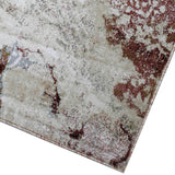 MN-002 | FT 2' X 5' | FT 3' X 5' | FT 4' X 6' | FT 5' X 7' | FT 6' X 9' | MODERN RUGS | MAROON/WALNUT - Luxurify