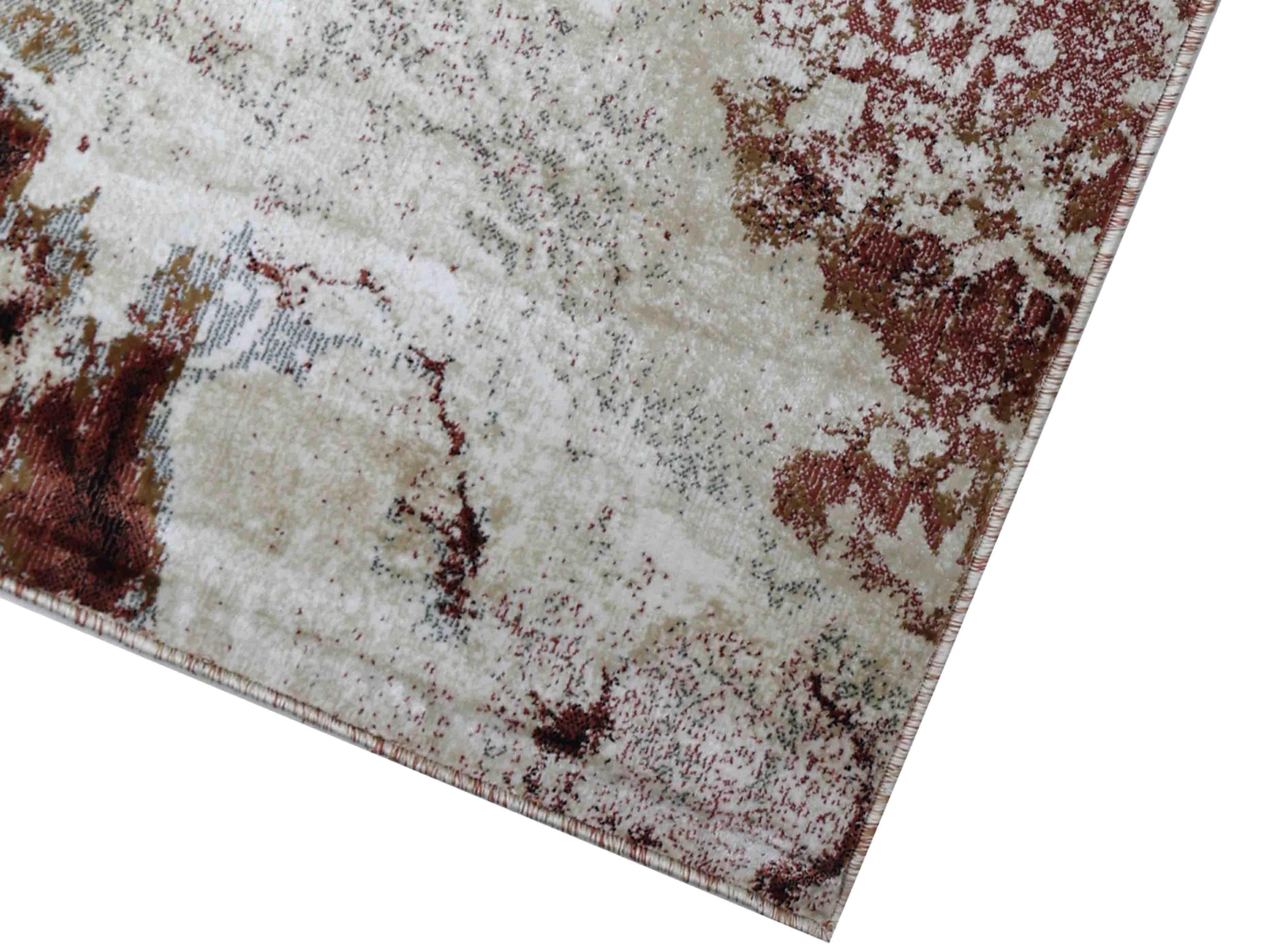 MN-002 | FT 2' X 5' | FT 3' X 5' | FT 4' X 6' | FT 5' X 7' | FT 6' X 9' | MODERN RUGS | MAROON/WALNUT - Luxurify