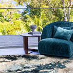 MN-002 | FT 2' X 5' | FT 3' X 5' | FT 4' X 6' | FT 5' X 7' | FT 6' X 9' | MODERN RUGS | CERULEAN/WALNUT - Luxurify