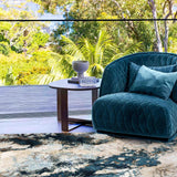 MN-002 | FT 2' X 5' | FT 3' X 5' | FT 4' X 6' | FT 5' X 7' | FT 6' X 9' | MODERN RUGS | CERULEAN/WALNUT - Luxurify