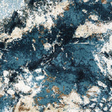 MN-002 | FT 2' X 5' | FT 3' X 5' | FT 4' X 6' | FT 5' X 7' | FT 6' X 9' | MODERN RUGS | CERULEAN/WALNUT - Luxurify