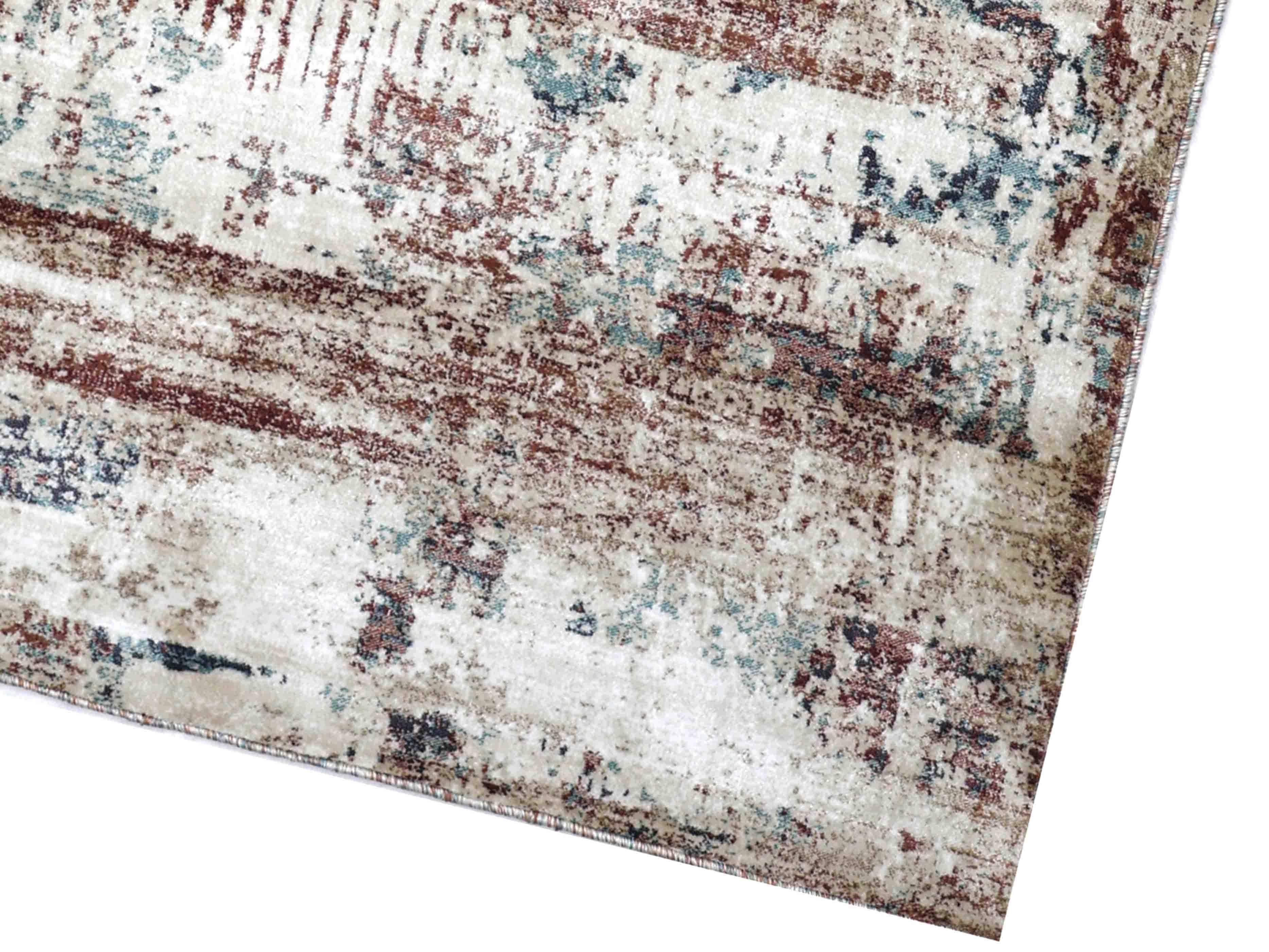 MN-008 | FT 2' X 5' | FT 3' X 5' | FT 4' X 6' | FT 5' X 7' | FT 6' X 9' | MODERN RUGS | RUST/WALNUT - Luxurify