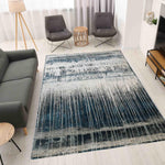 MN-006 | FT 2' X 5' | FT 3' X 5' | FT 4' X 6' | FT 5' X 7' | FT 6' X 9' | MODERN RUGS | CERULEAN/RUST - Luxurify