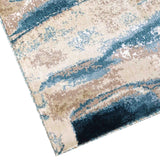 MN-003 | FT 2' X 5' | FT 3' X 5' | FT 4' X 6' | FT 5' X 7' | FT 6' X 9' | MODERN RUGS | ELECTRIC BLUE/RUST - Luxurify