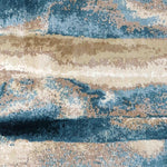 MN-003 | FT 2' X 5' | FT 3' X 5' | FT 4' X 6' | FT 5' X 7' | FT 6' X 9' | MODERN RUGS | ELECTRIC BLUE/RUST - Luxurify