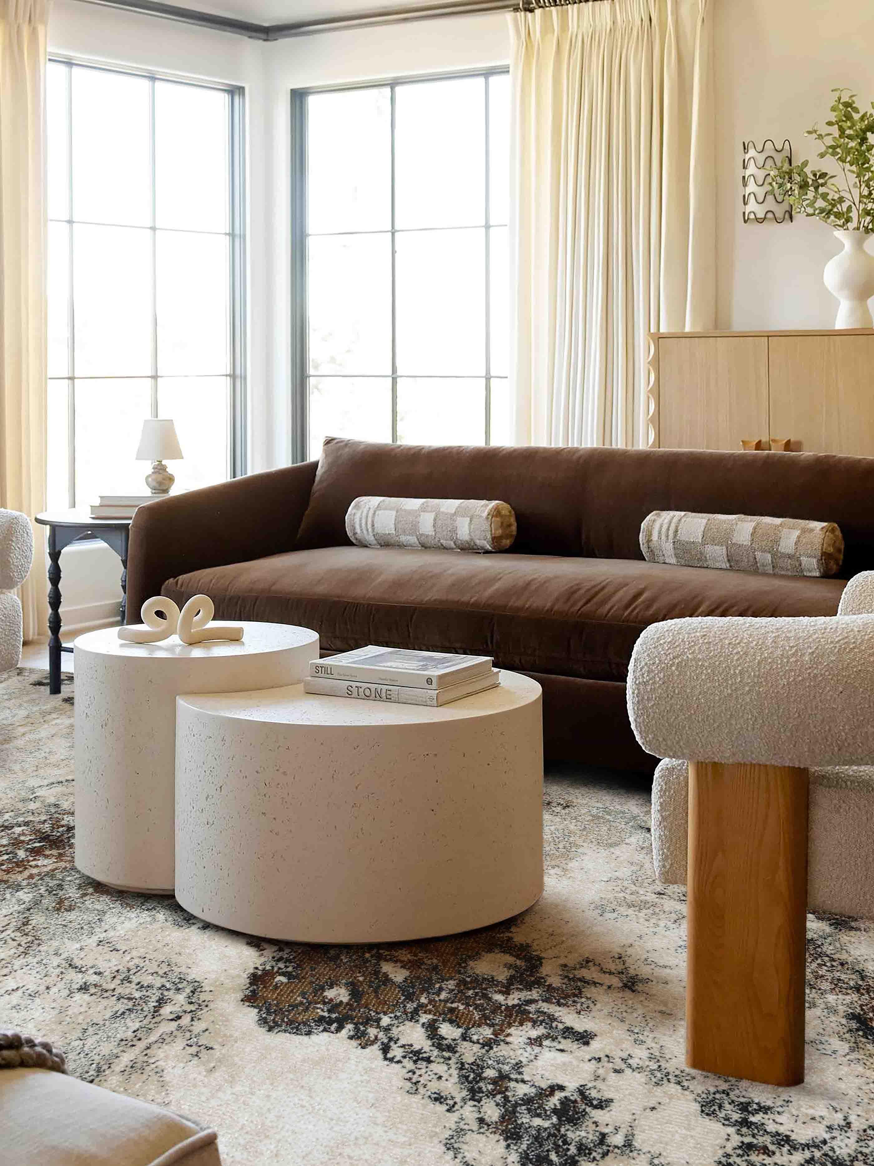 MN-002 | FT 2' X 5' | FT 3' X 5' | FT 4' X 6' | FT 5' X 7' | FT 6' X 9' | MODERN RUGS | WALNUT/RUST - Luxurify