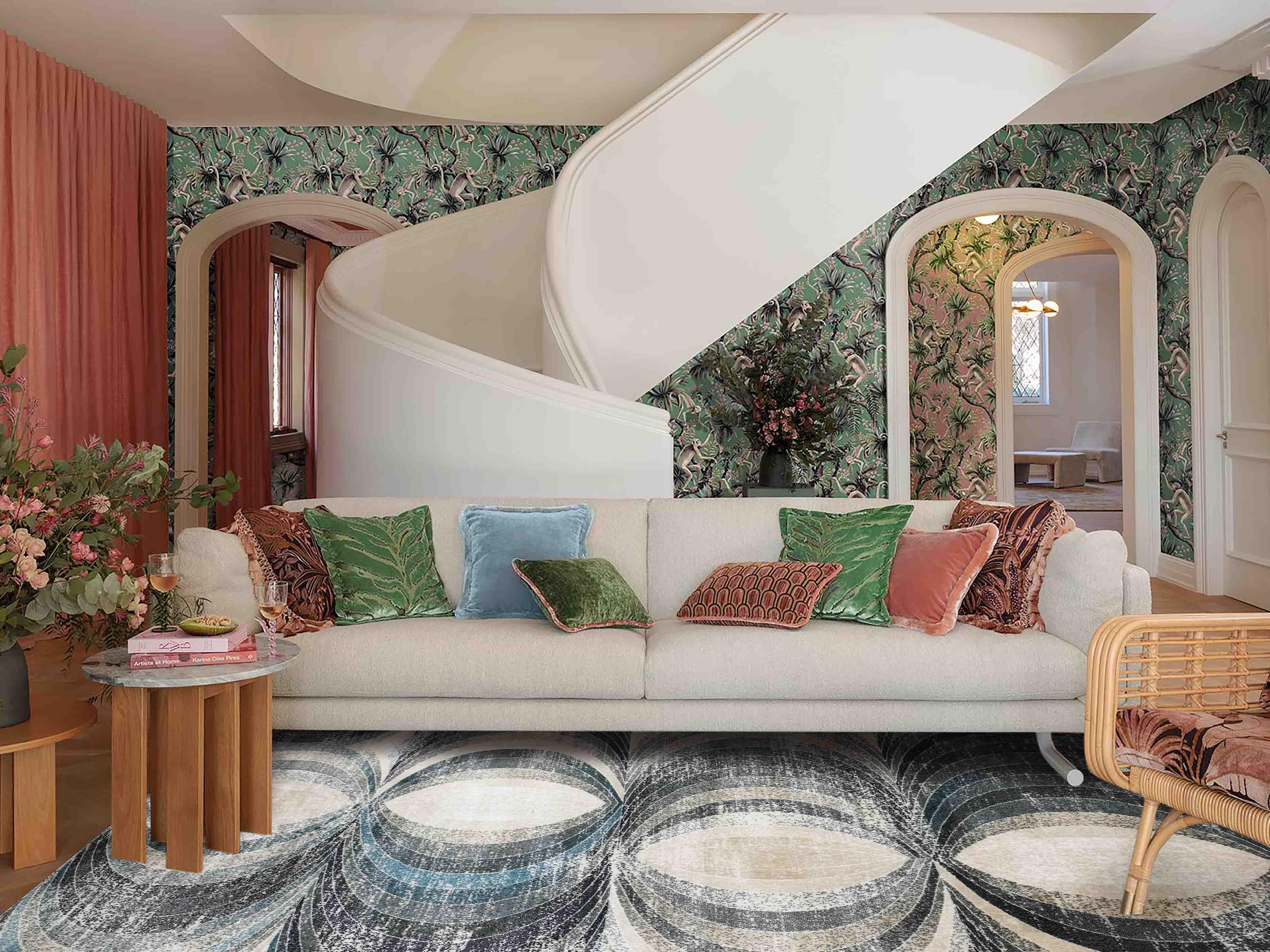 MN-009 | FT 2' X 5' | FT 3' X 5' | FT 4' X 6' | FT 5' X 7' | FT 6' X 9' | MODERN RUGS | GREY/WALNUT - Luxurify