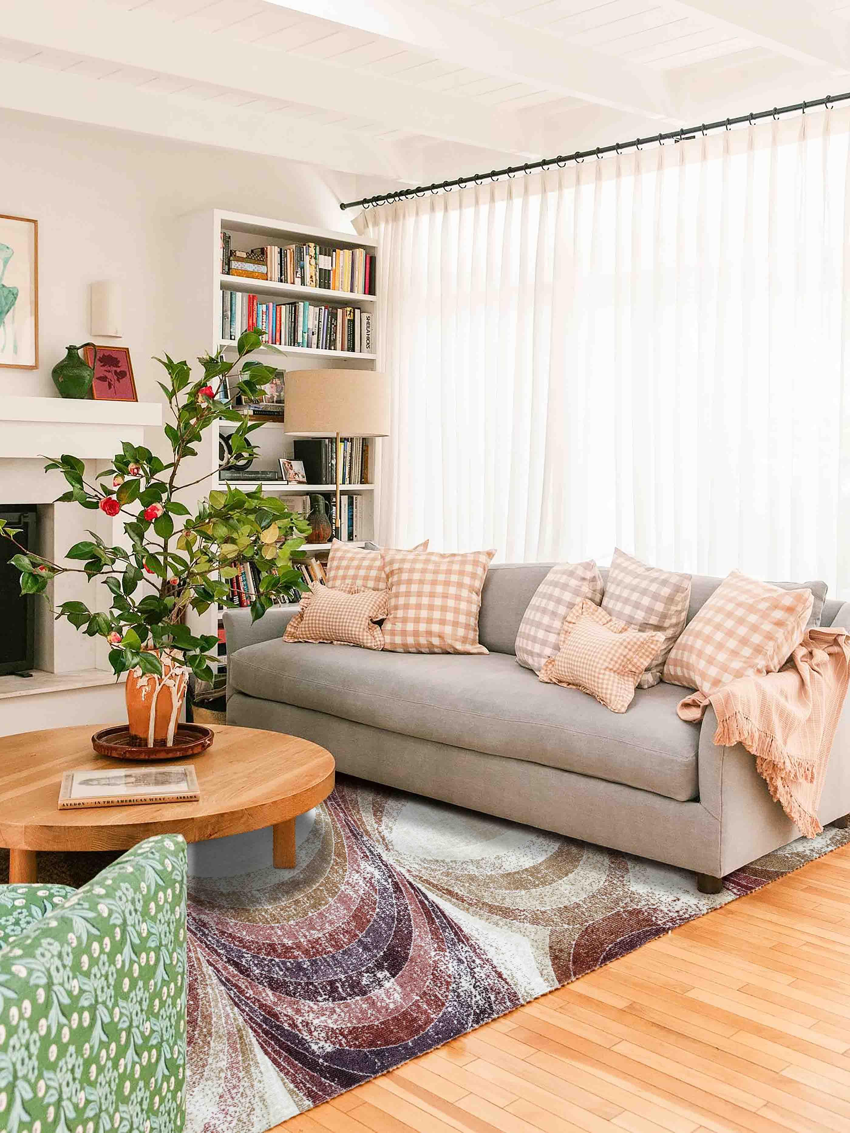 MN-009 | FT 2' X 5' | FT 3' X 5' | FT 4' X 6' | FT 5' X 7' | FT 6' X 9' | MODERN RUGS | MAROON/RUST - Luxurify