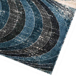 MN-009 | FT 2' X 5' | FT 3' X 5' | FT 4' X 6' | FT 5' X 7' | FT 6' X 9' | MODERN RUGS | ELECTRIC BLUE/WALNUT - Luxurify