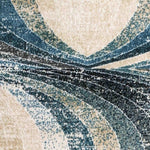 MN-009 | FT 2' X 5' | FT 3' X 5' | FT 4' X 6' | FT 5' X 7' | FT 6' X 9' | MODERN RUGS | ELECTRIC BLUE/WALNUT - Luxurify