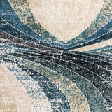 MN-009 | FT 2' X 5' | FT 3' X 5' | FT 4' X 6' | FT 5' X 7' | FT 6' X 9' | MODERN RUGS | ELECTRIC BLUE/WALNUT - Luxurify