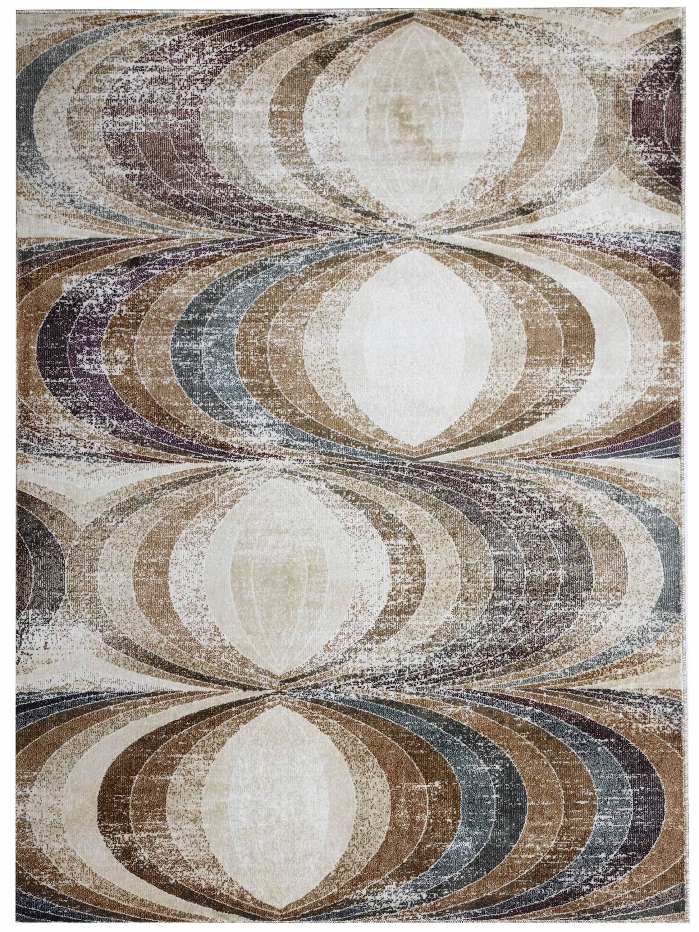 MN-009 | FT 2' X 5' | FT 3' X 5' | FT 4' X 6' | FT 5' X 7' | FT 6' X 9' | MODERN RUGS | RUST/WALNUT - Luxurify
