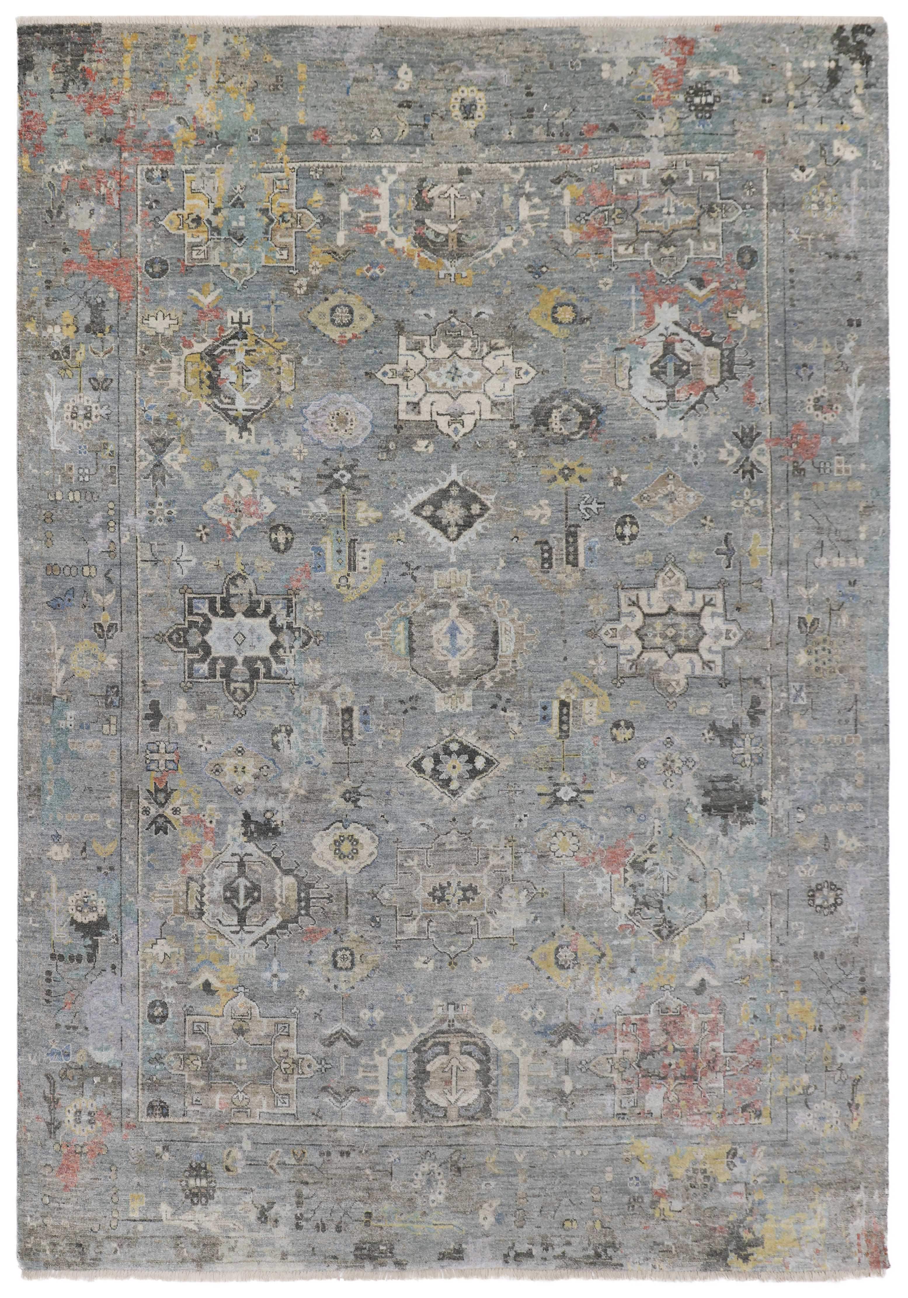 ANTIQUITY | FT 8' X 10' | FT 9' X 12' | CONTEMPORARY | BLUE-GREY COLOR - Luxurify