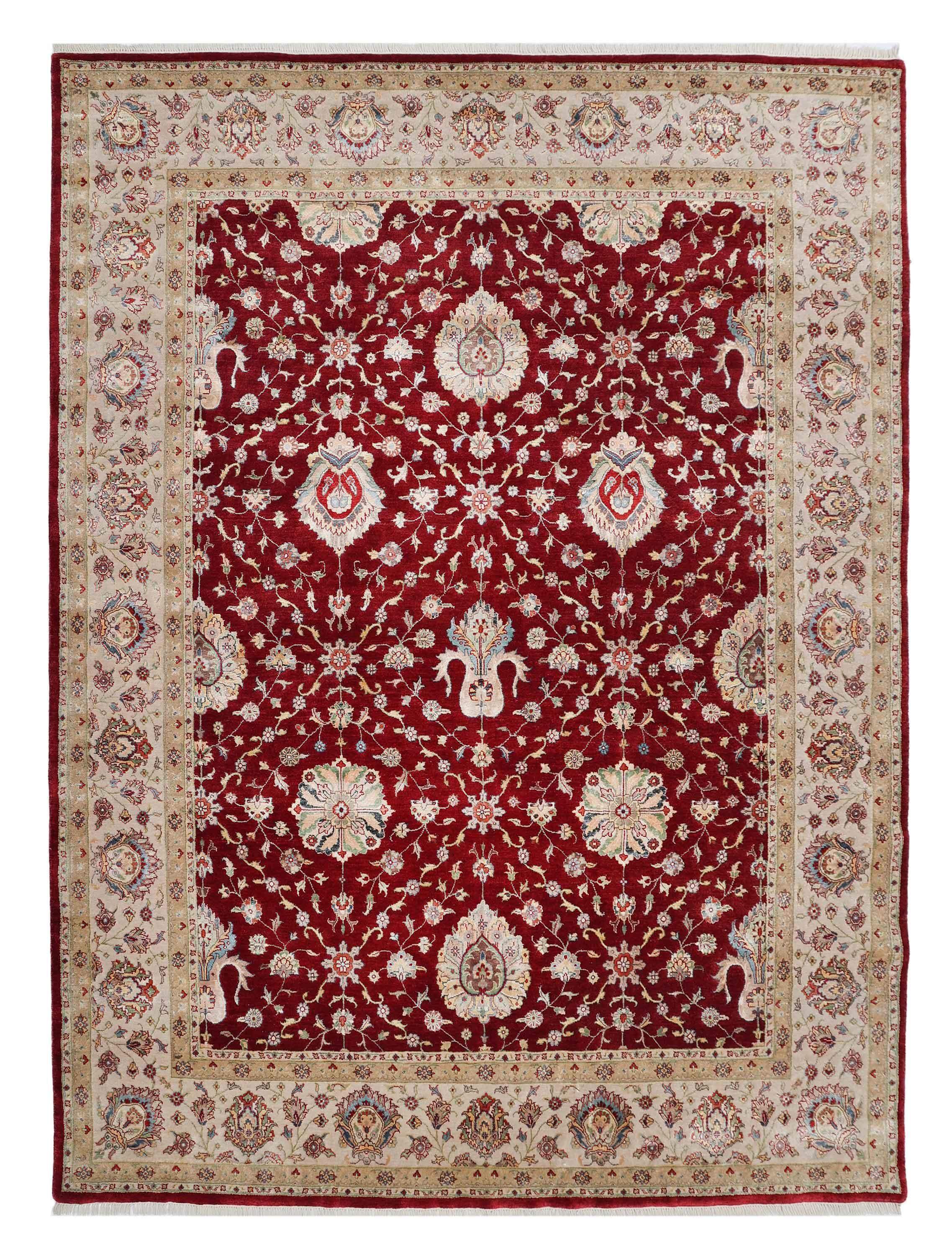 RUBESSE | FT 8' X 10' | TRADITIONAL RUGS | RED-VORY COLOR - Luxurify