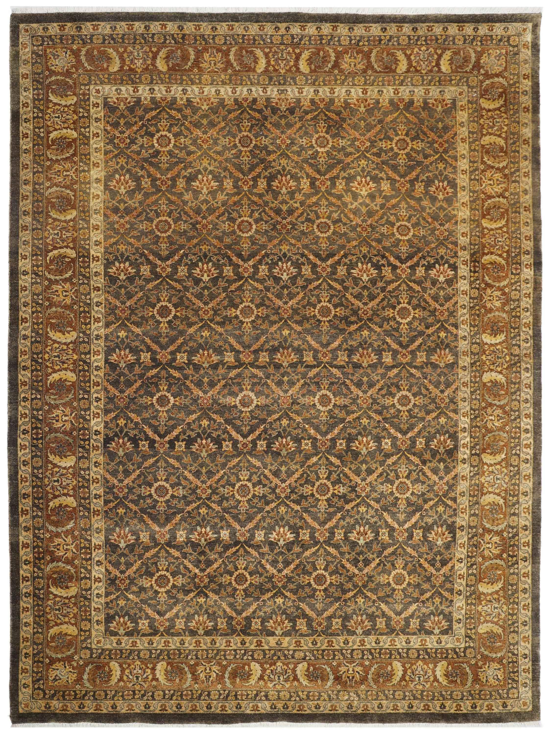 GOLDEN EMBER | FT 8'6" X 11'6" | TRADITIONAL RUGS | BROWN/RUST COLOR - Luxurify