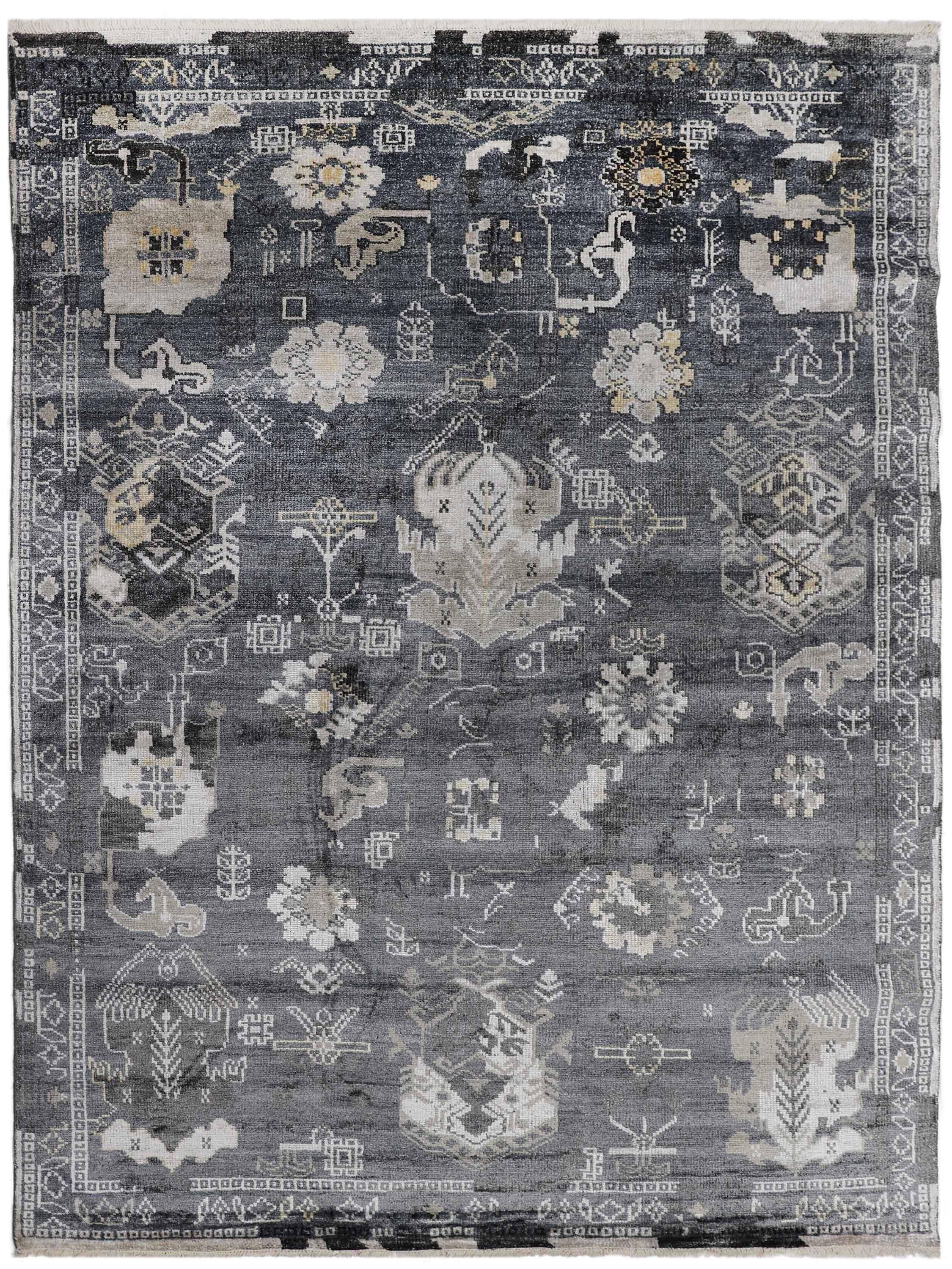 LUNAR ASHES | FT 8' X 10' | TRADITIONAL RUGS | DK. GREY COLOR - Luxurify