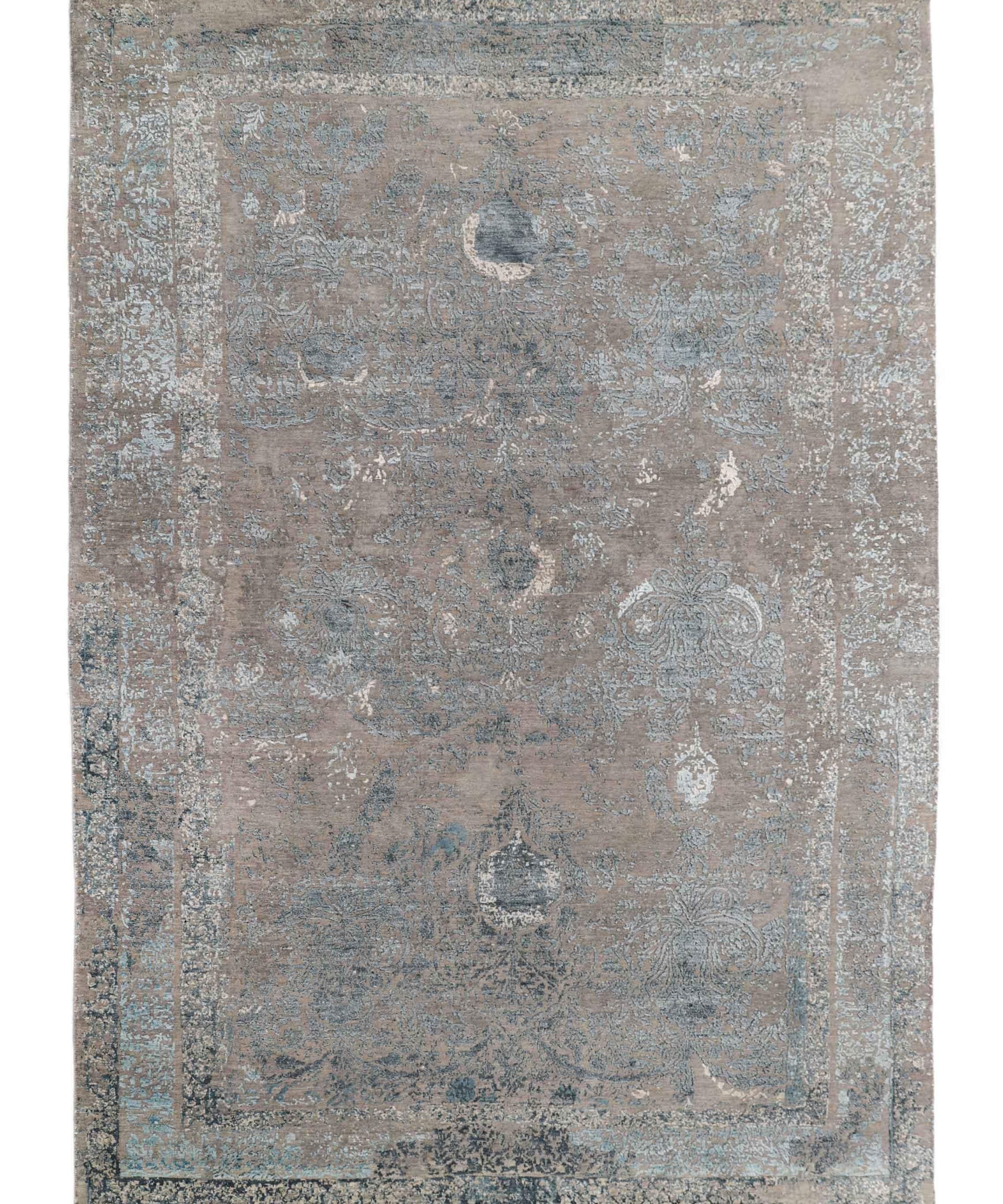 CELESTINE | FT 6' X 9' | FT 8' X 10' | FT 9' X 12' | TRADITIONAL RUGS | GREY-LT BLUE COLOR - Luxurify
