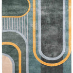 RETRO CIRCUIT | FT 4' X 6' | MODERN RUGS | GREEN COLOR - Luxurify