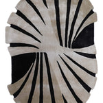 VORTEX | FT 4' X 6' | MODERN RUGS | BLACK/BEIGE COLOR - Luxurify