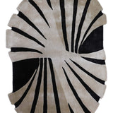 VORTEX | FT 4' X 6' | MODERN RUGS | BLACK/BEIGE COLOR - Luxurify
