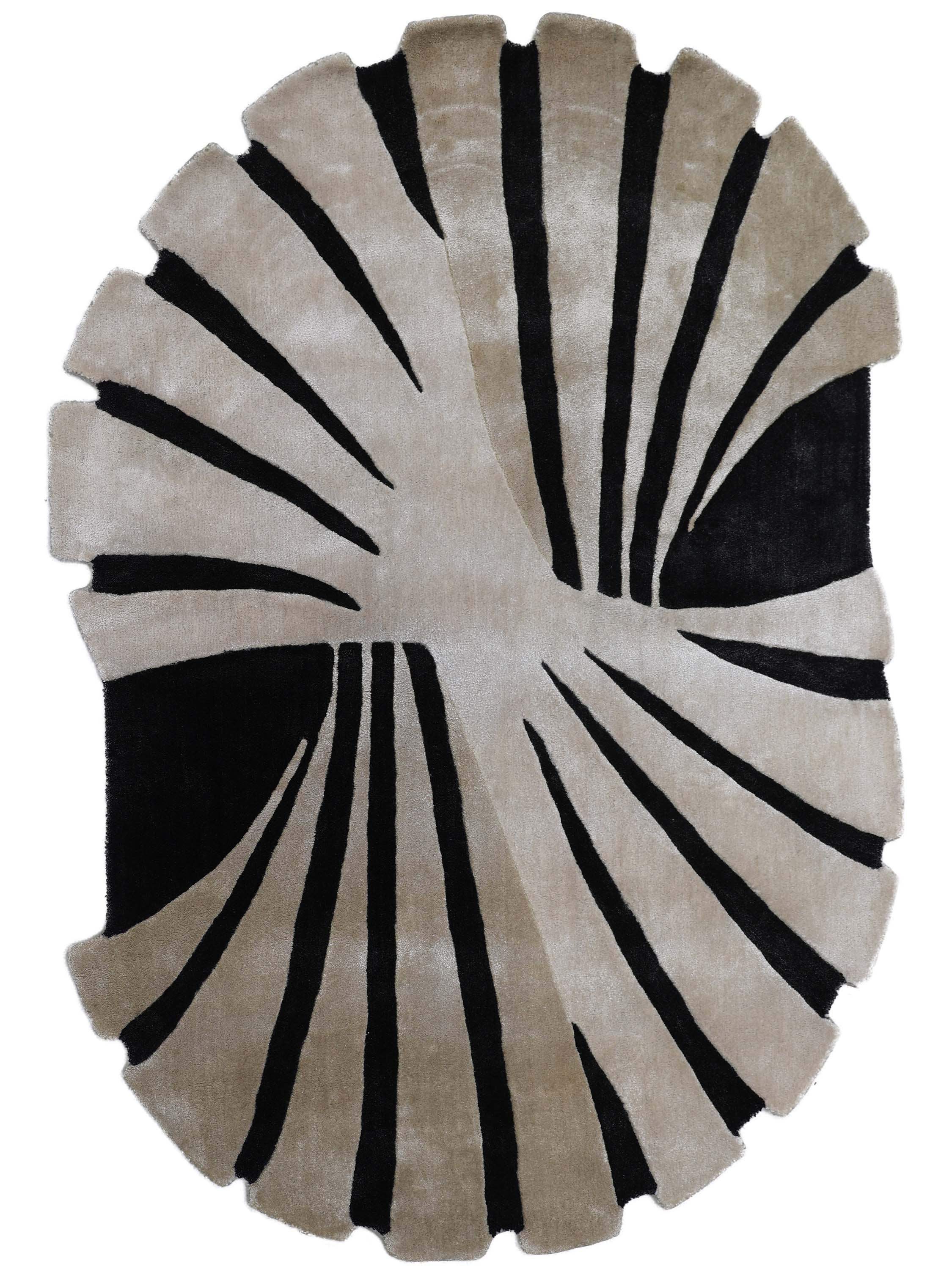 VORTEX | FT 4' X 6' | MODERN RUGS | BLACK/BEIGE COLOR - Luxurify