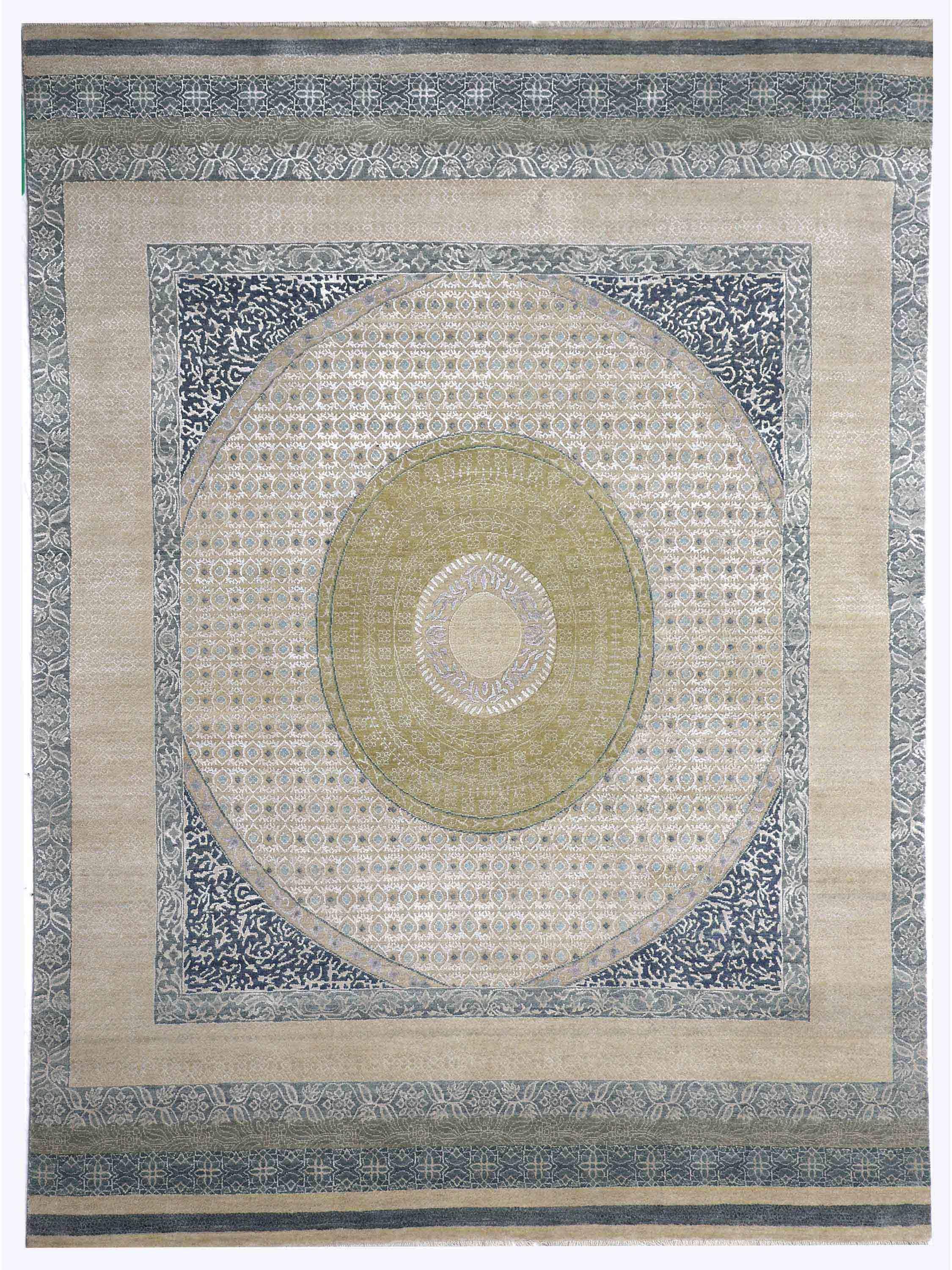REGAL ORBIT | FT 8' X 10' | TRADITIONAL RUGS | GREY/BLUE COLOR - Luxurify