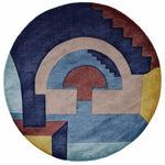 LUNARIS | 5'0 FT ROUND | MODERN RUGS | BLUE COLOR - Luxurify