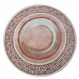 ATHENA CIRCLE | FT 5' X 5' | MODERN RUGS | WHITE/RUST COLOR - Luxurify