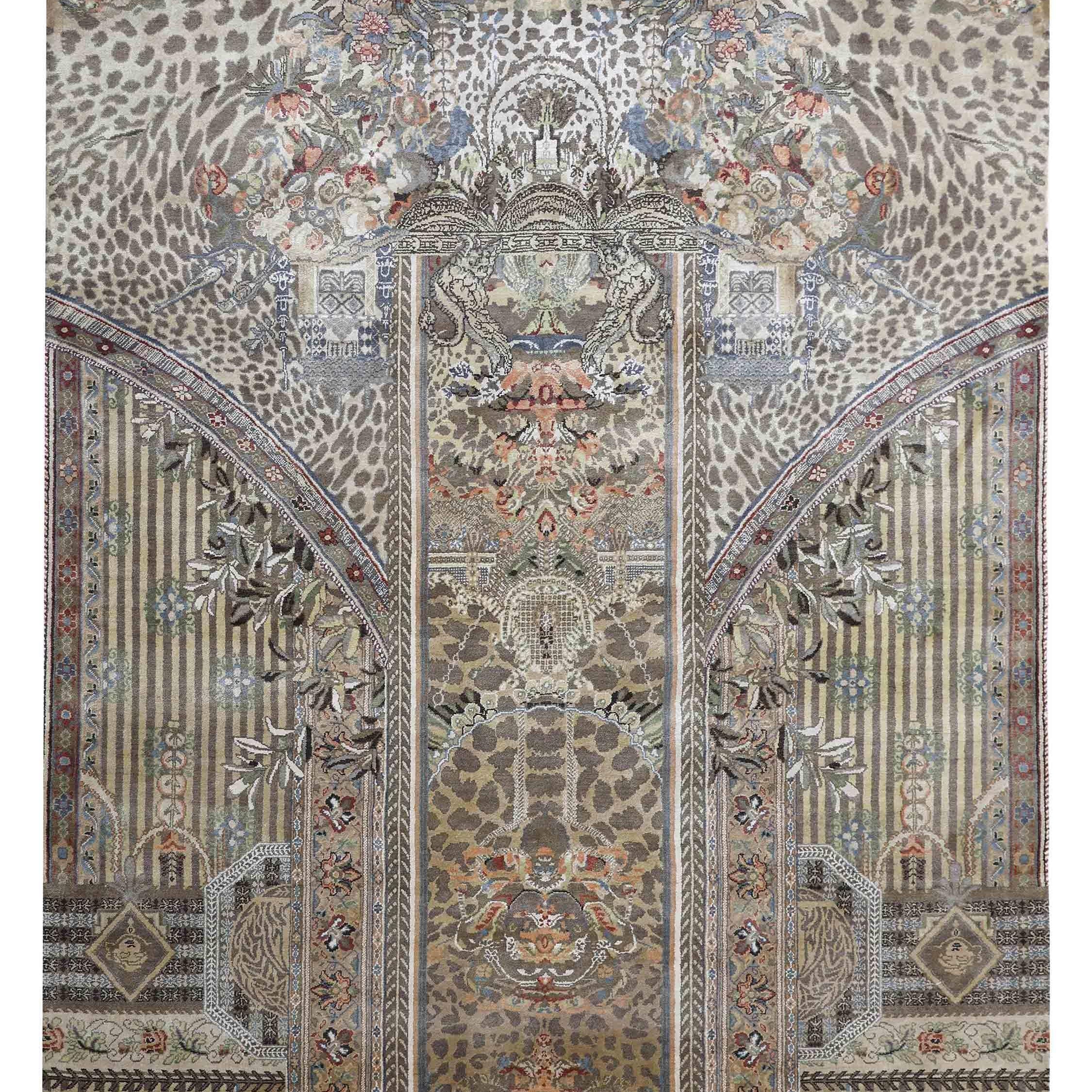 LEOPARD GARDEN | FT 6' X 9' | FT 8' X 10' | FT 9' X 12' | TRADITIONAL RUGS | MULTI COLOR - Luxurify