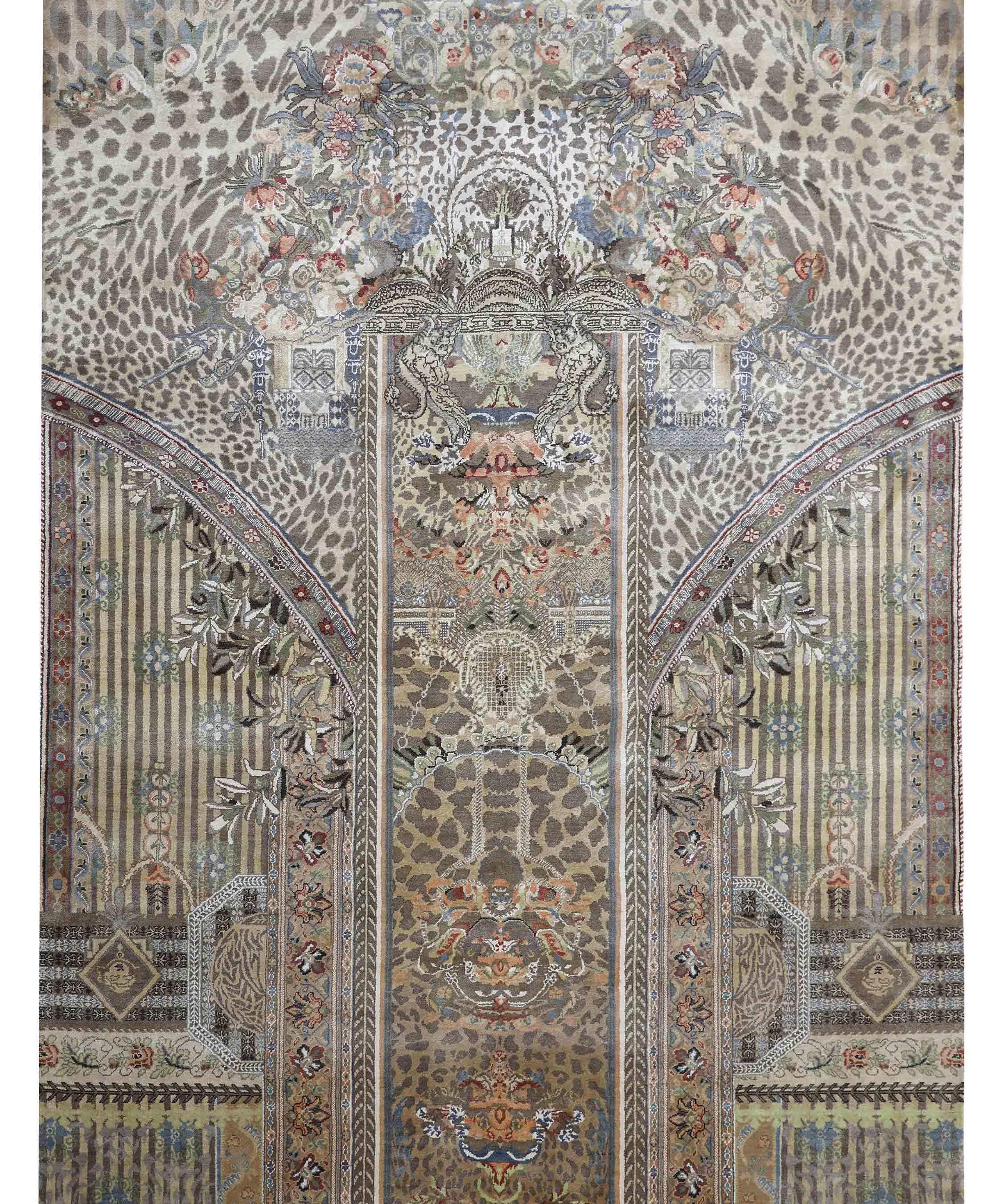 LEOPARD GARDEN | FT 6' X 9' | FT 8' X 10' | FT 9' X 12' | TRADITIONAL RUGS | MULTI COLOR - Luxurify