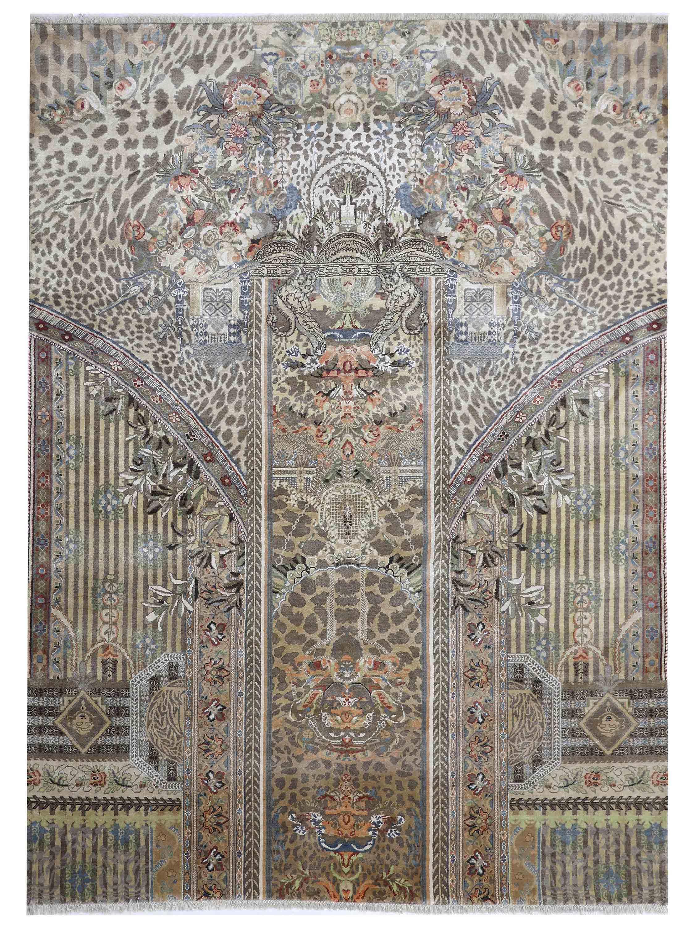 LEOPARD GARDEN | FT 6' X 9' | FT 8' X 10' | FT 9' X 12' | TRADITIONAL RUGS | MULTI COLOR - Luxurify