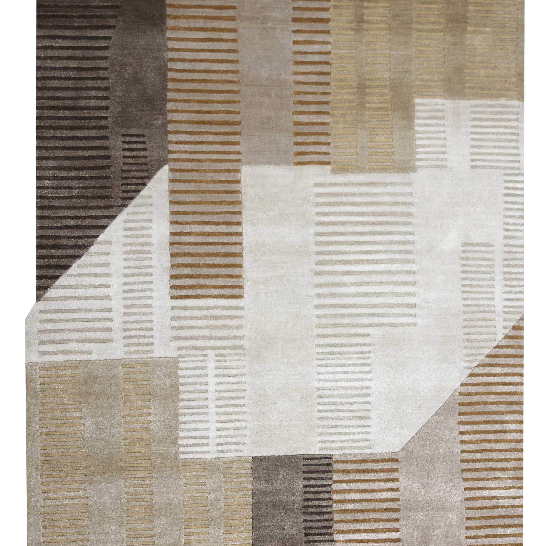 METRO LAYERS | FT 5' X 7' | MODERN RUGS | BEIGE/BROWN COLOR - Luxurify