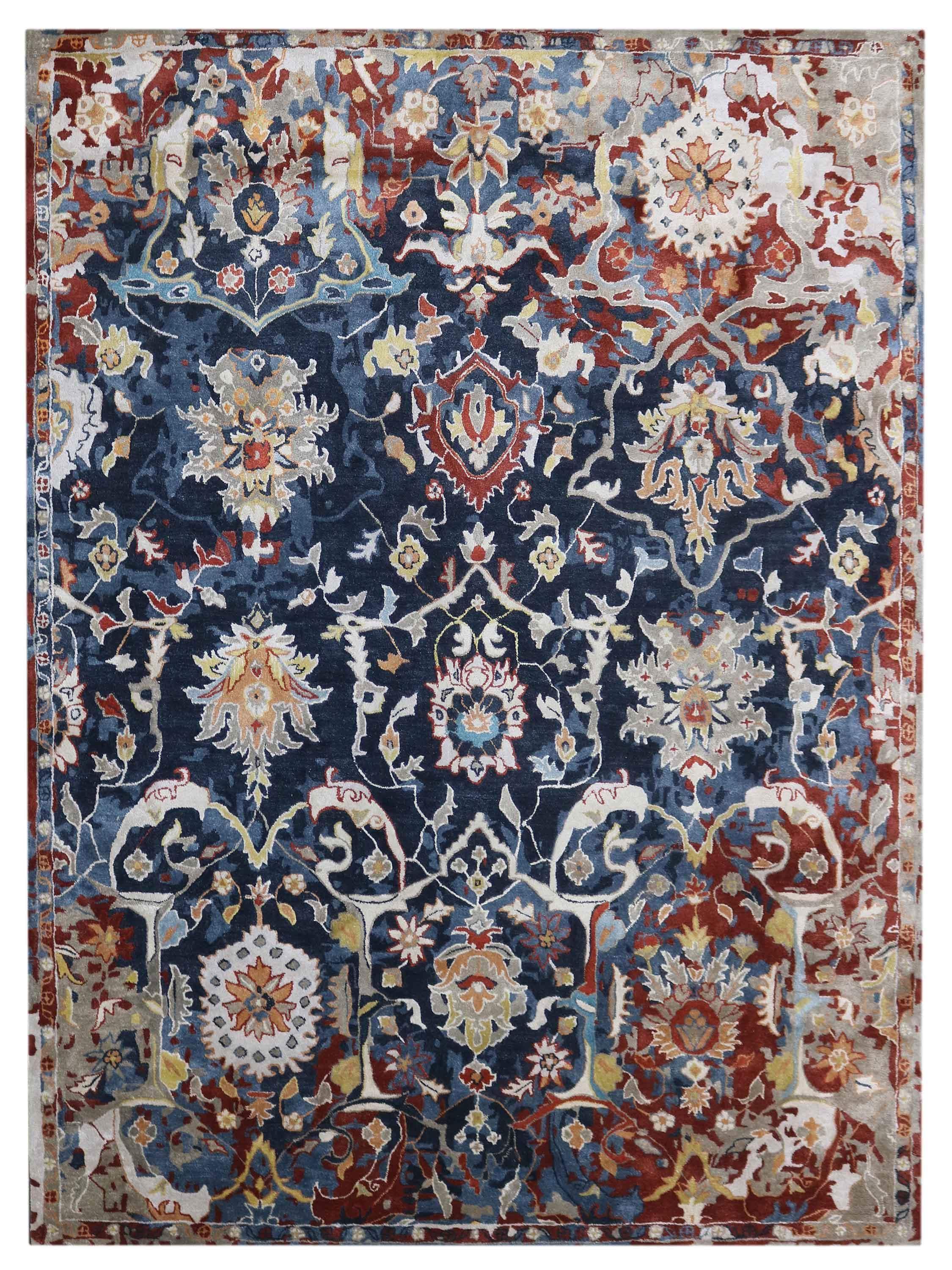 CLASSIC INDIGO | FT 2'6" X 5' | FT 4' X 6' | FT 5' X 7' | FT 6' X 9' | TRADITIONAL RUGS | BLUE COLOR - Luxurify