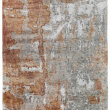 METTALIC EARTH | FT 5'6" X 8' | MODERN RUGS | GREY/RUST COLOR