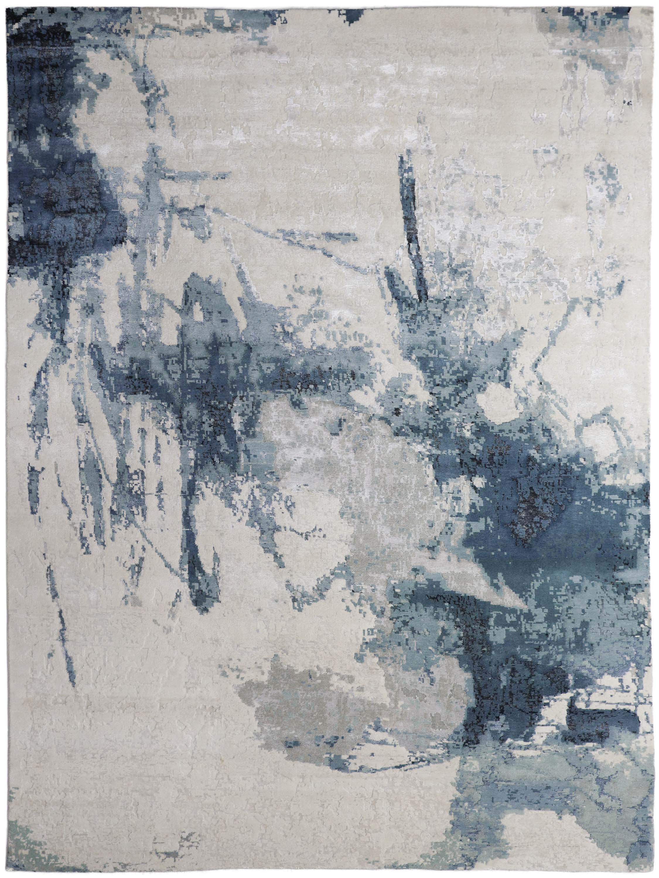 VESPERRA | FT 8' X 10' | MODERN RUGS | IVORY/BLUE COLOR - Luxurify