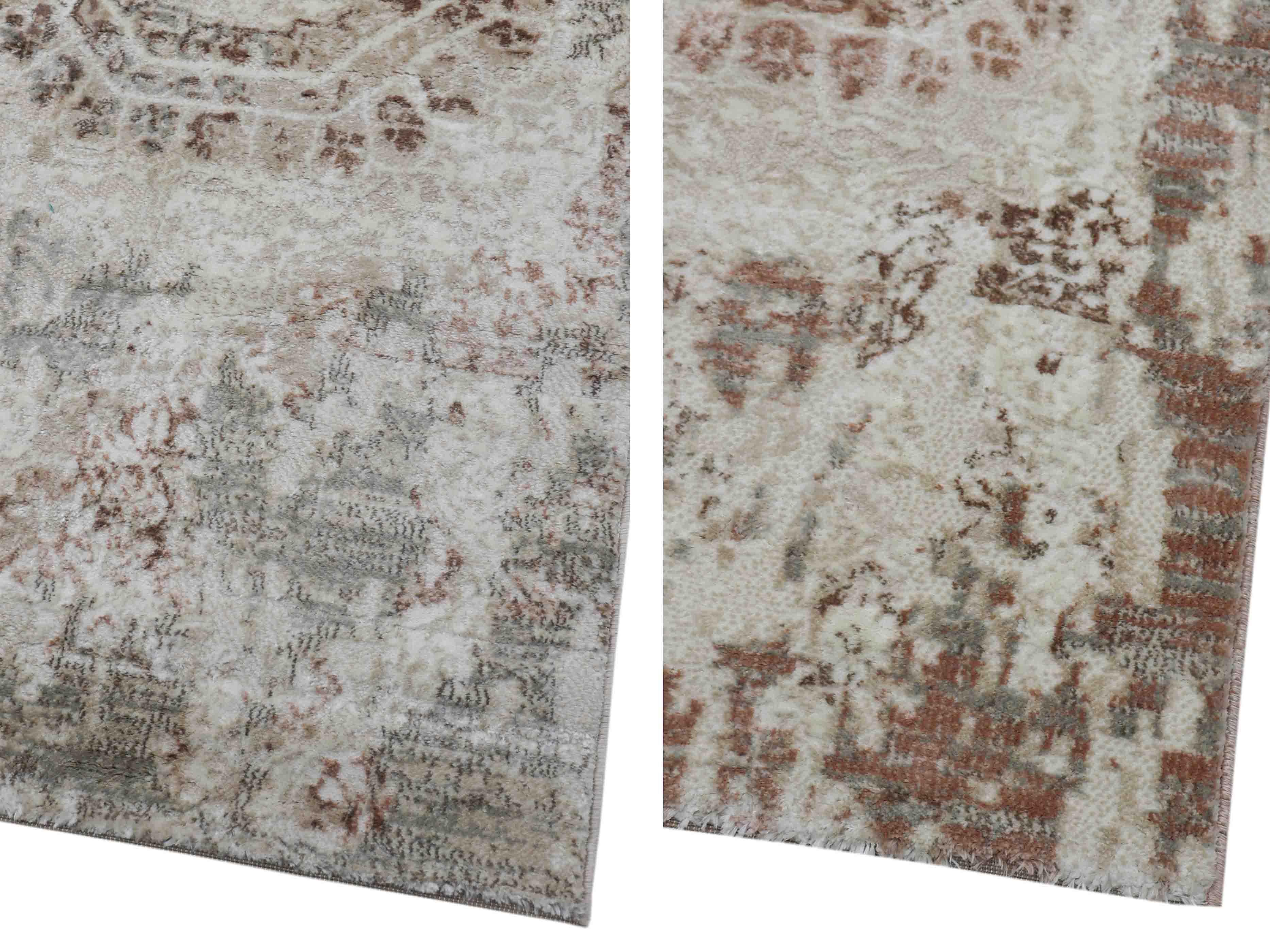 VZ-018 | FT 2' X 5' | FT 3' X 5' | FT 4' X 6' | FT 5' X 7' | FT 6' X 9' | FT 8' X 11' | MODERN RUGS | CHAMPAGNE/RUST - Luxurify