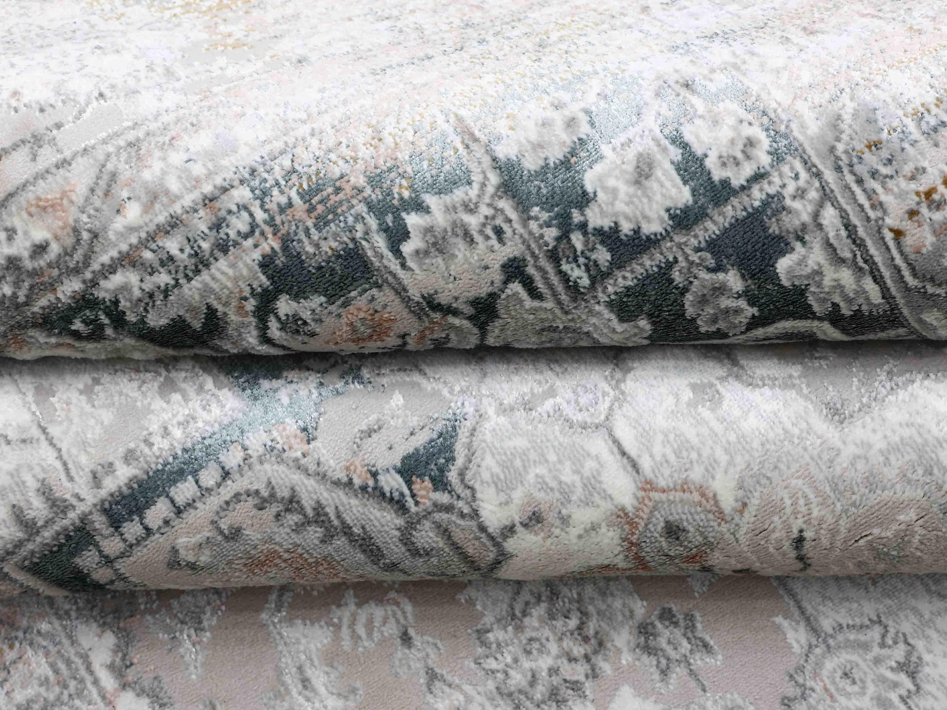 EL-020 | FT 2' X 5' | FT 3' X 5' | FT 4' X 6' | FT 5' X 7' | FT 6' X 9' | MODERN RUGS | ELECTRIC BLUE/RUST - Luxurify