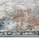 EL-020 | FT 2' X 5' | FT 3' X 5' | FT 4' X 6' | FT 5' X 7' | FT 6' X 9' | MODERN RUGS | ELECTRIC BLUE/RUST - Luxurify
