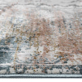 EL-020 | FT 2' X 5' | FT 3' X 5' | FT 4' X 6' | FT 5' X 7' | FT 6' X 9' | MODERN RUGS | ELECTRIC BLUE/RUST - Luxurify