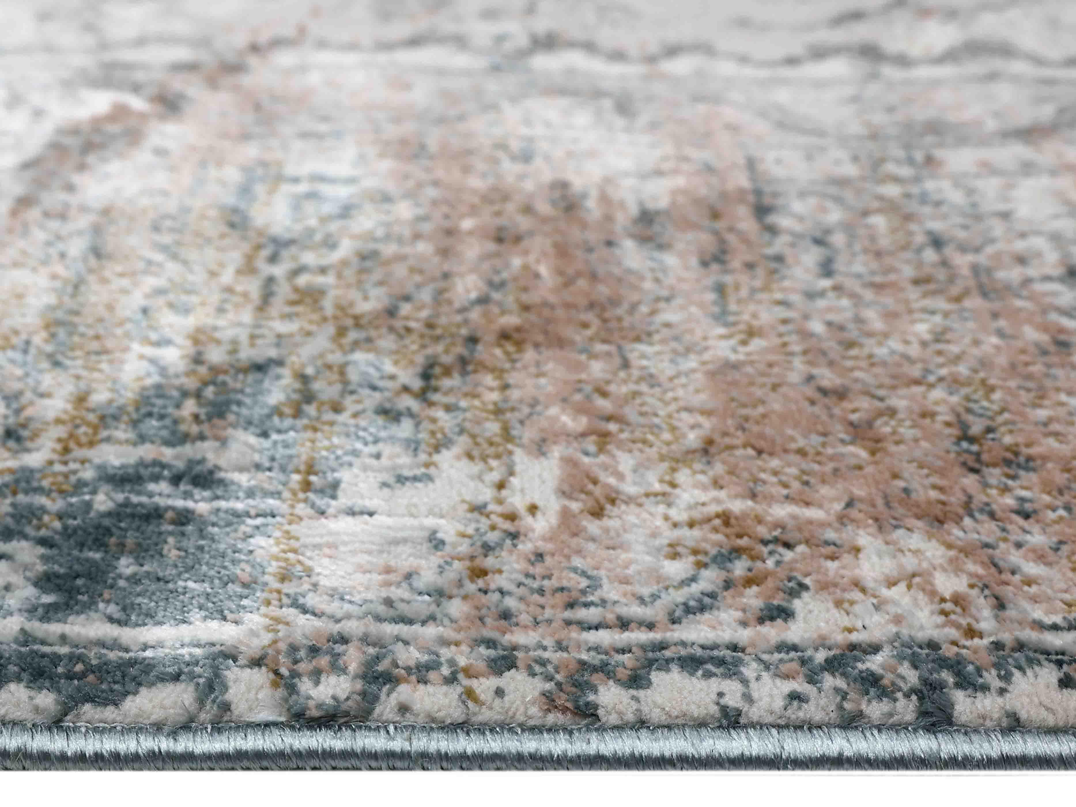 EL-020 | FT 2' X 5' | FT 3' X 5' | FT 4' X 6' | FT 5' X 7' | FT 6' X 9' | MODERN RUGS | ELECTRIC BLUE/RUST - Luxurify